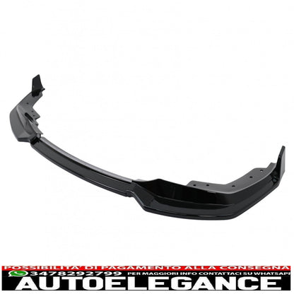 Front Bumper Spoiler Lip Fit For BMW 3 Series G20 Sedan G21 Touring (2018-2022) M Sport Piano Black 