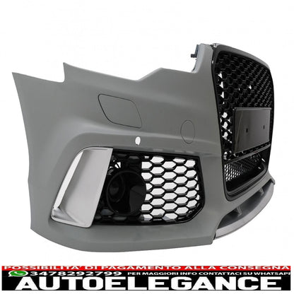 paraurti anteriore con griglia centrale adatto per audi a6 c7 4g (2011-2015) design rs6