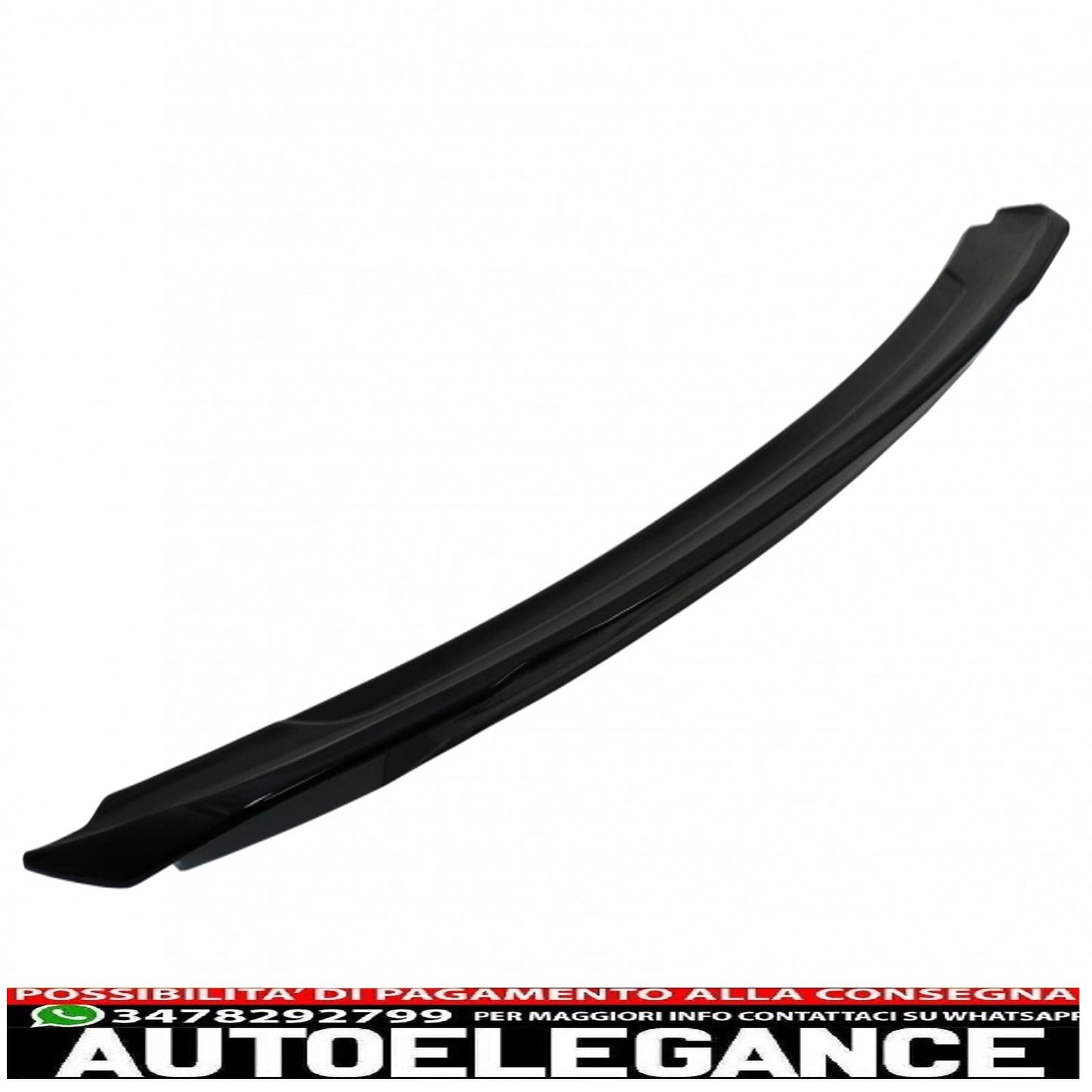 Spoiler per bagagliaio adatto per Ford Mustang MK6 VI sesta generazione (2015-2020) GT350 design nero pianoforte