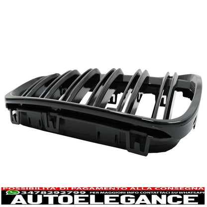 Grilles for BMW X1 SUV F48 Pre-LCI 06.15-19 Double M Look Gloss Black 