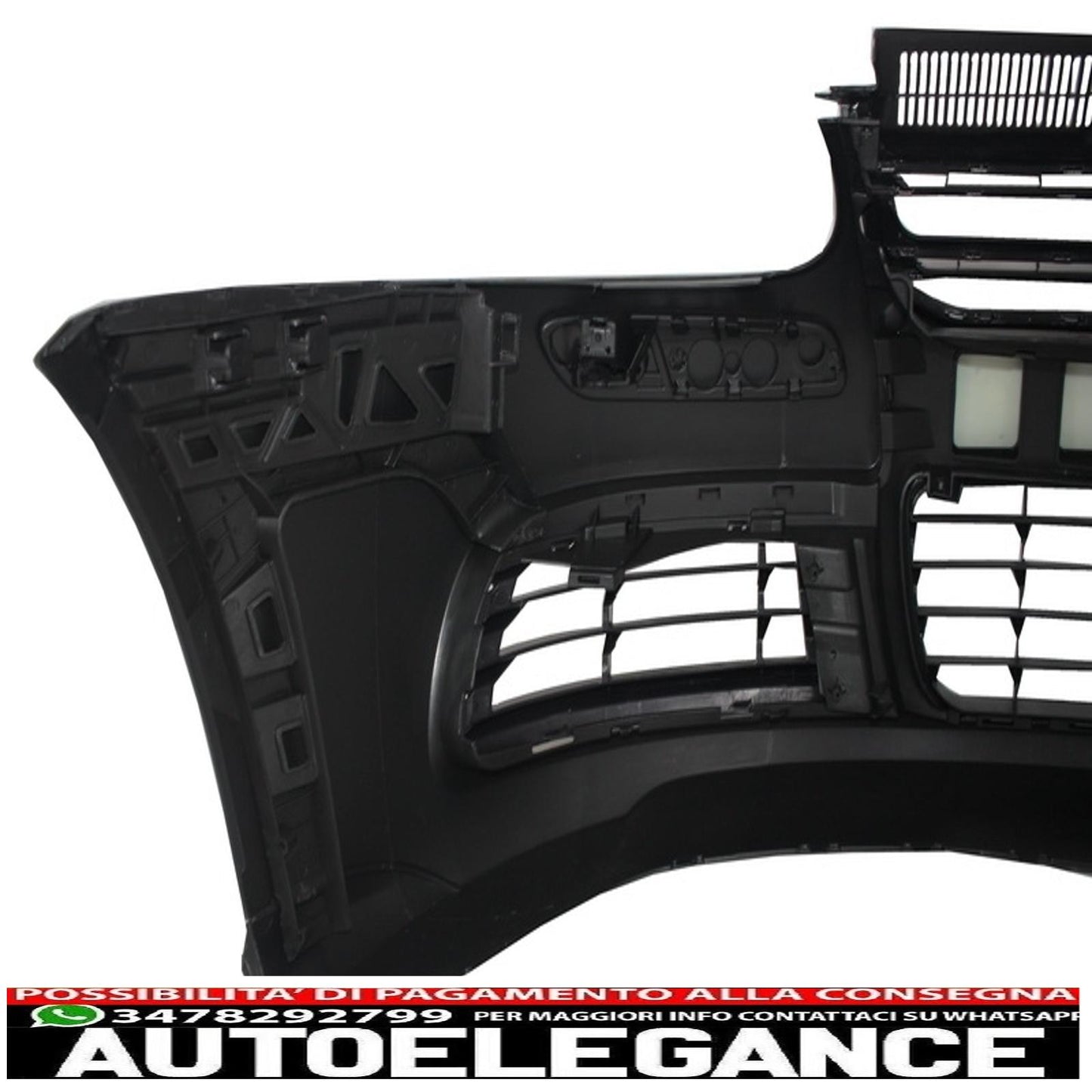 paraurti anteriore adatto per vw golf v 5 (2003-2007) jetta (2005-2010) r32 piano griglia nera lucida