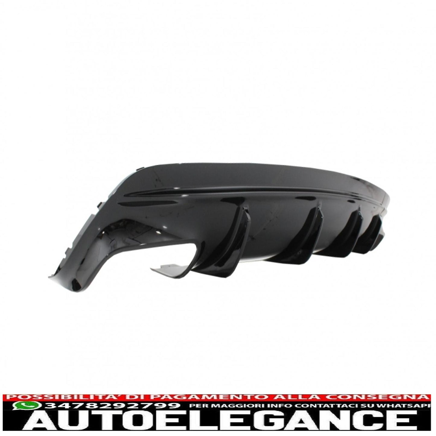 Rear Bumper Air Diffuser with Exhaust Tips Fit for Mercedes Cla W117 X117 Shooting Brake (2013-2018) Facelift Cla45 Look