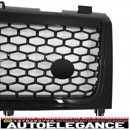 central grille with side vents suitable for land rover vogue iii l322 (2002-2005) all black autobiography supercharged edition