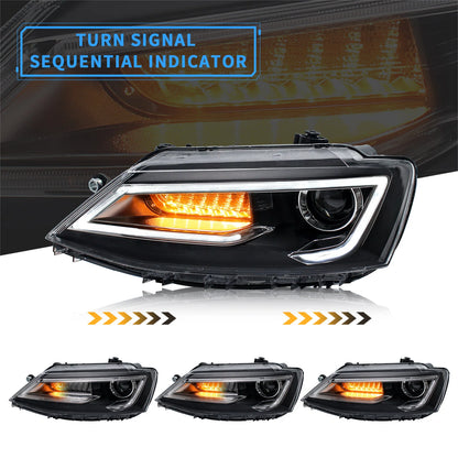 Fari Demon Eye per Volkswagen Jetta / Sagitar (NON GLI) 2012-2018 (lampadine non incluse)