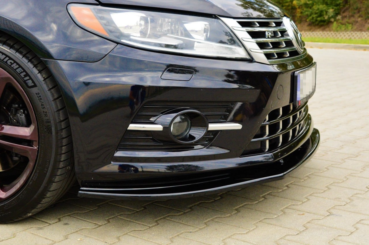 SPLITTER ADATTO PER VW PASSAT CC 2012-2017 RLINE LOOK NERO LUCIDO