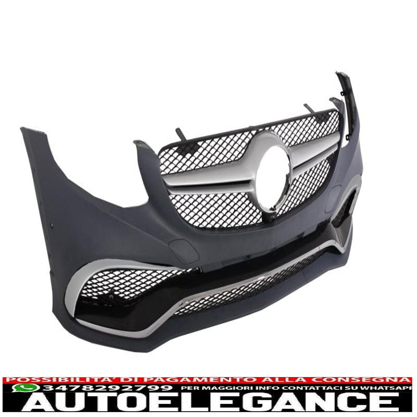kit carrozzeria completo adatto per mercedes glc suv x253 (2015-07.2019) design glc63 con minigonne laterali