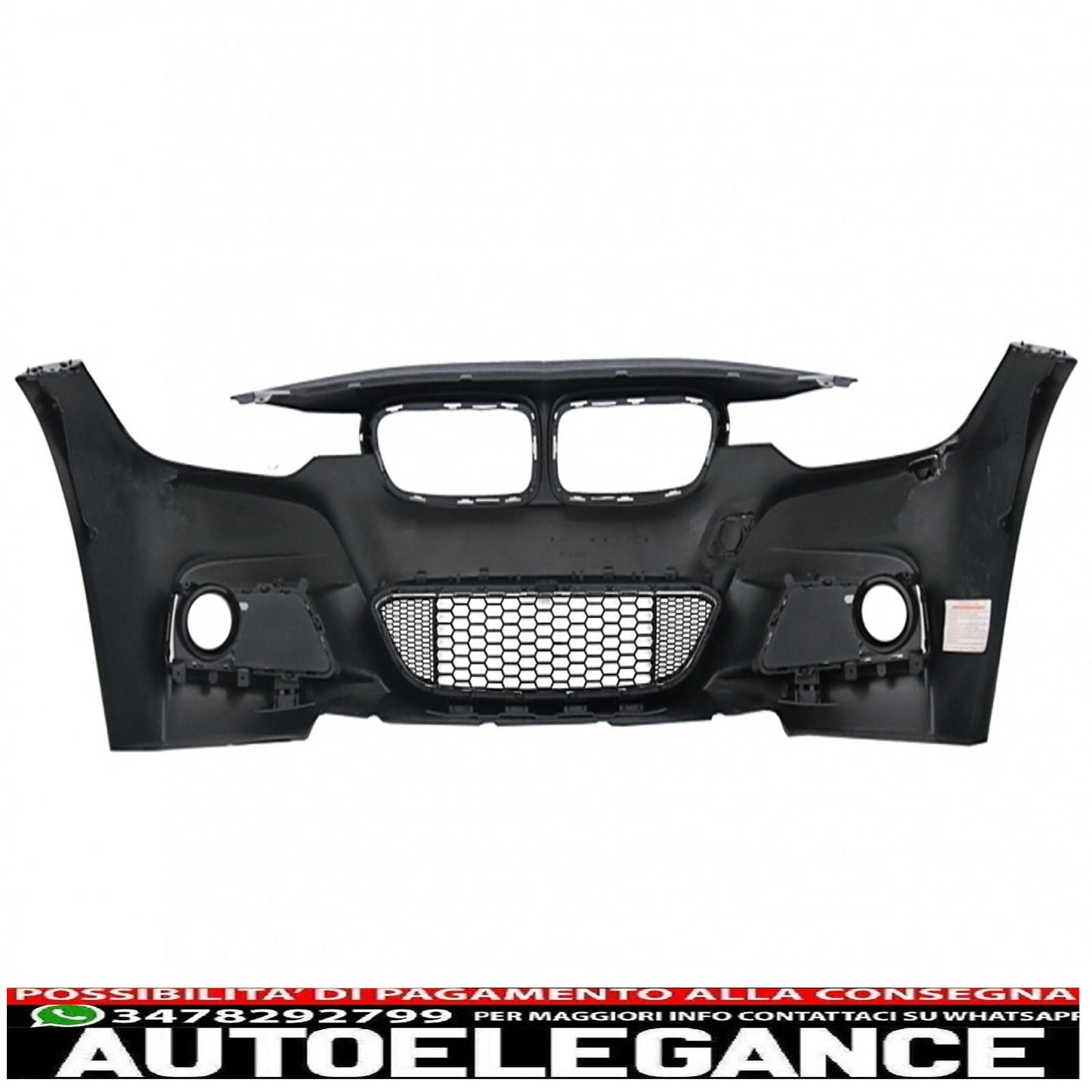 front bumper with fog lamps projectors and spoiler suitable for bmw 3 series f30 f31 sedan touring (2011-2019) m-performance design