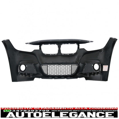 front bumper with fog lamps projectors and spoiler suitable for bmw 3 series f30 f31 sedan touring (2011-2019) m-performance design