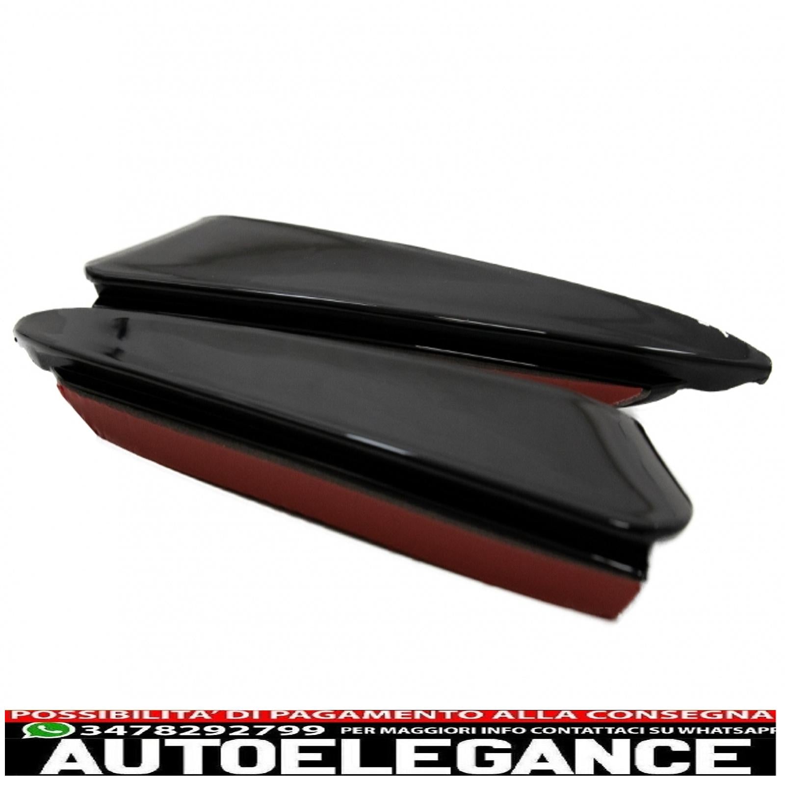 Alette paraurti posteriori alette laterali flic adatte per mercedes classe c w205 (2014-2020) pianoforte nero AUTOELEGANCERICAMBI