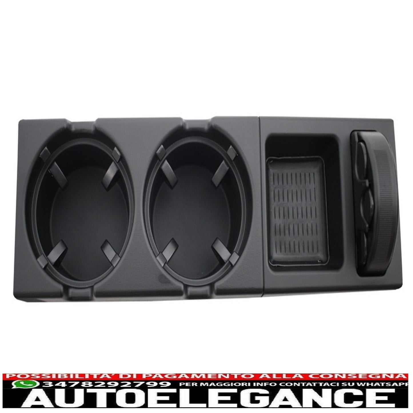 cup holder and coin holder suitable for bmw 3 series e46 (1998-2005) black