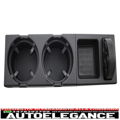cup holder and coin holder suitable for bmw 3 series e46 (1998-2005) black