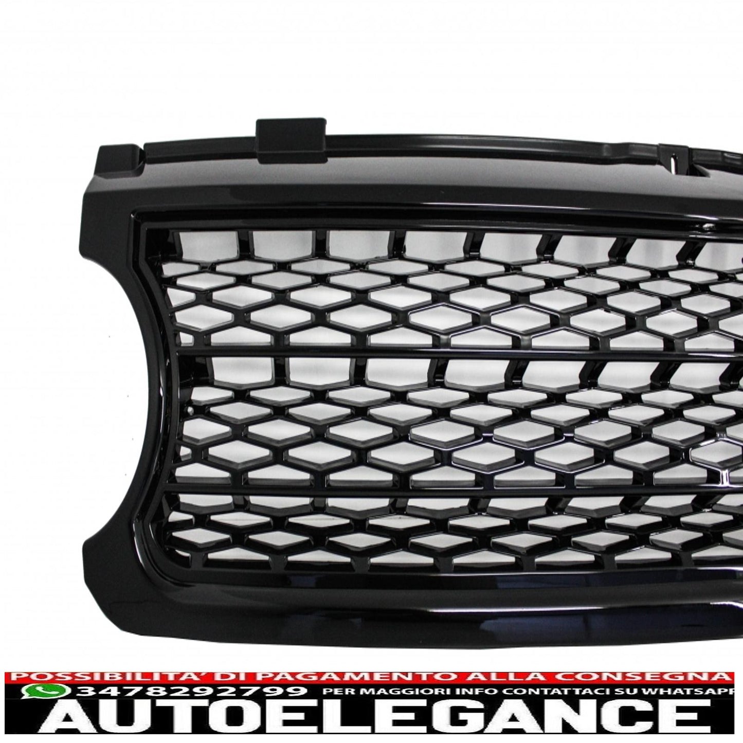 gruppo griglia centrale e prese d'aria laterali adatto per land rover vogue iii l322 (2006-2009) all black autobiography supercharged edition