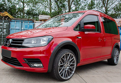🔥1551 PARAFANGHI ALLARGATI ADATTI PER VW CADDY MK3 2015-2020 LOOK NERO OPACO🔥