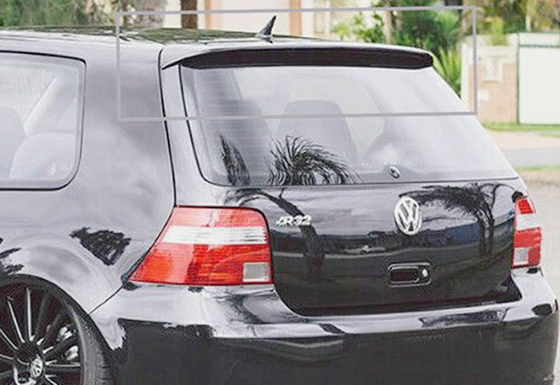 ROOF SPOILER SUITABLE FOR VW GOLF 4 MK4 1997-2003 R32 LOOK GLOSS BLACK