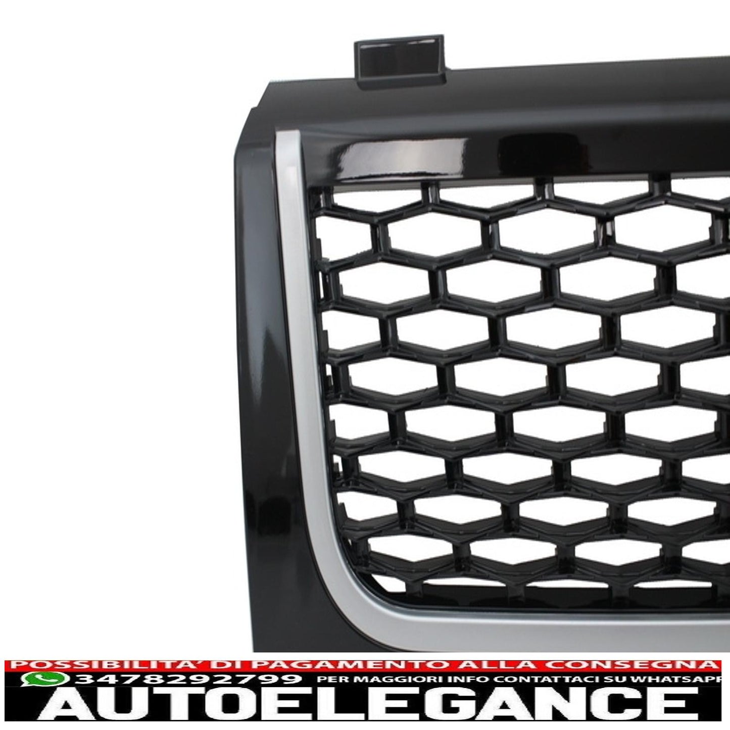 centre grille and side vents assembly suitable for land rover vogue iii l322 (2002-2005) piano black and silver autobiography supercharged edition