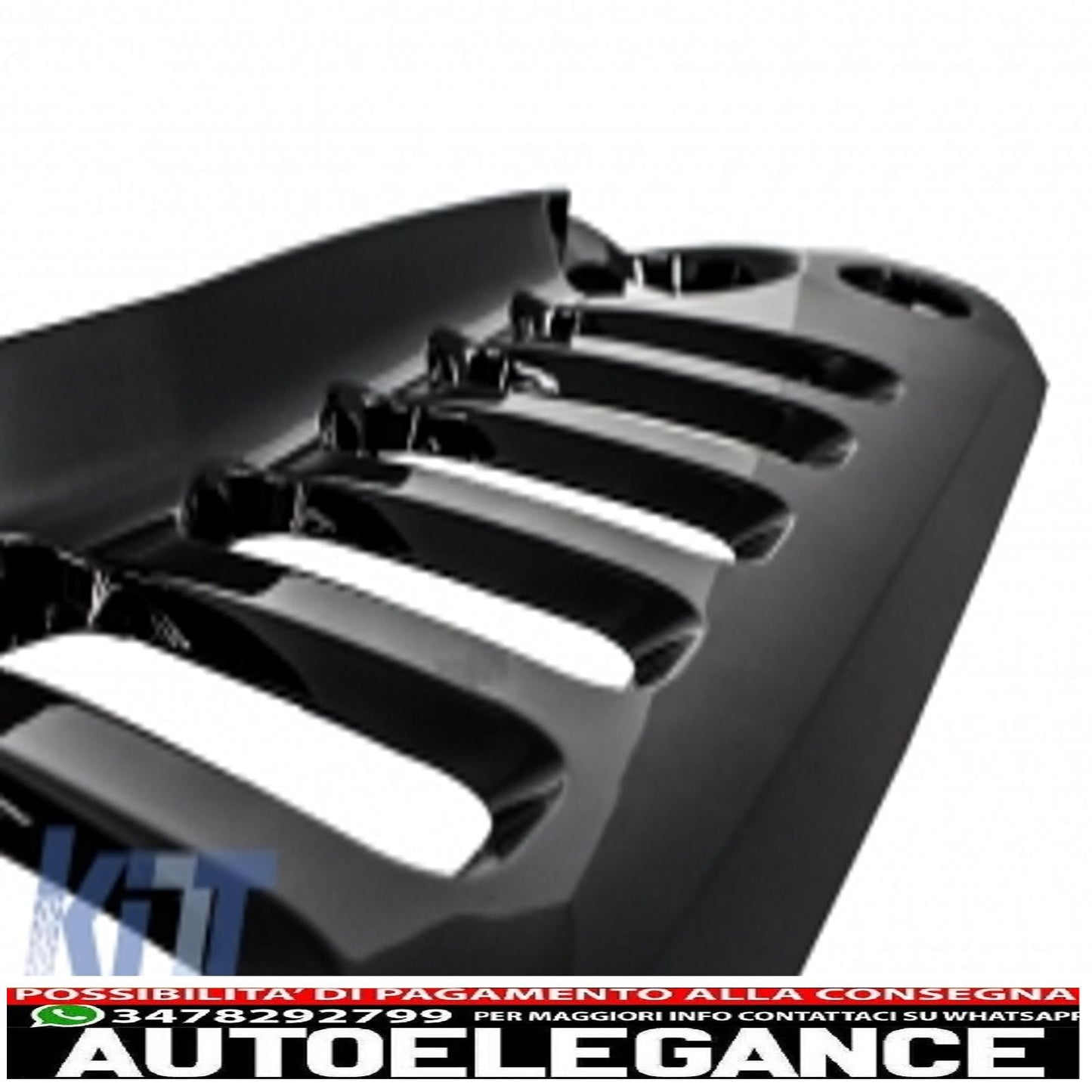 montaggio della griglia centrale griglia anteriore adatta per jeep wrangler / rubicon jk (2007-2017) design arrabbiato uccello nero pianoforte con fari bi-xeno nascosti