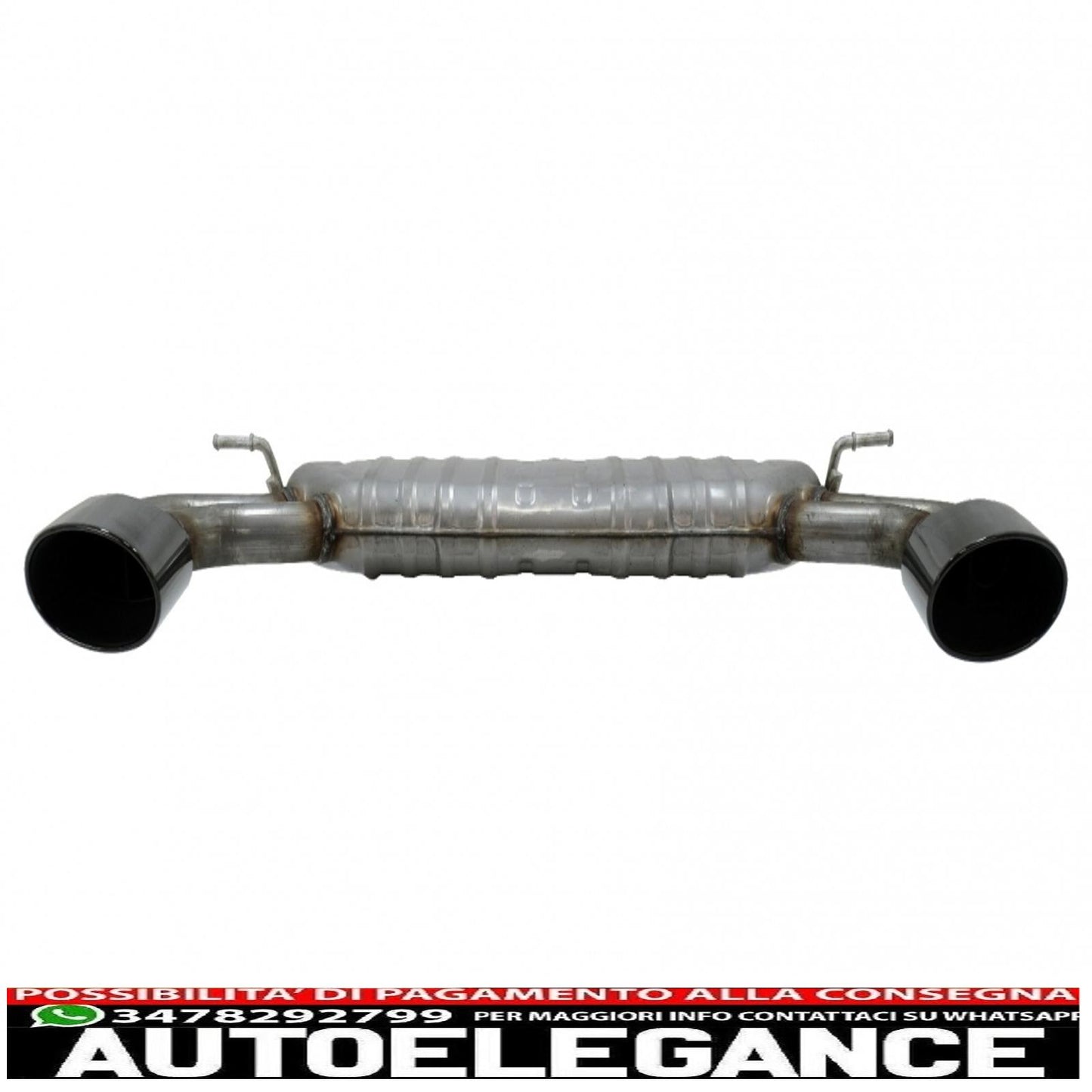 complete exhaust system suitable for audi a3 8v hatchback sportback coupe (2012-2019) rs3 design piano black tips