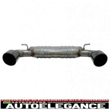 complete exhaust system suitable for audi a3 8v hatchback sportback coupe (2012-2019) rs3 design piano black tips