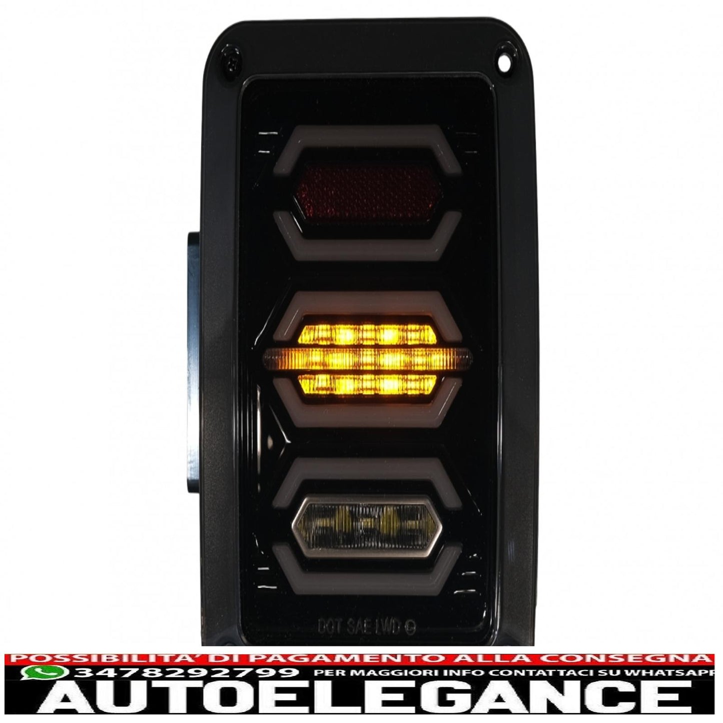fanali posteriori full led adatti per jeep wrangler jk rubicon (2007-2017) fumè