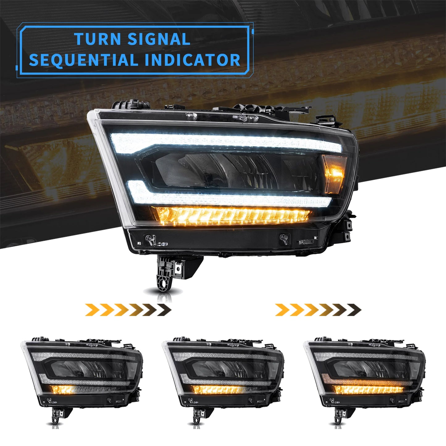 Proiettore Matrix e fari Full LED per Dodge Ram 2019-UP (proiettore Matrix e stili Full LED da scegliere)