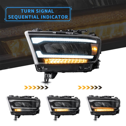 Proiettore Matrix e fari Full LED per Dodge Ram 2019-UP (proiettore Matrix e stili Full LED da scegliere)