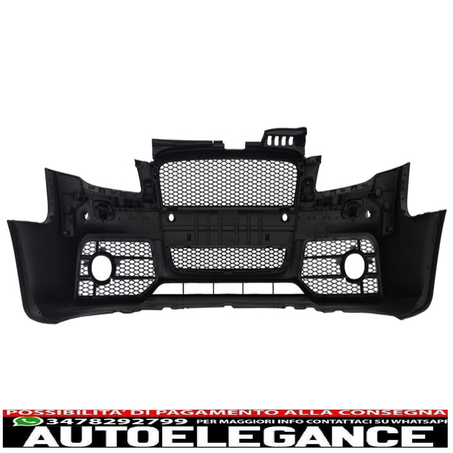 paraurti anteriore con griglia anteriore adatto per audi a4 b7 (2004-2008) rs4 design nero