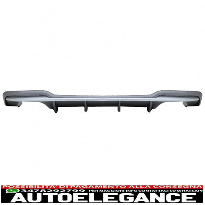 Diffusore a mantovana per paraurti posteriore con sistema di scarico adatto per audi a3 8v restyling berlina convertibile (2016-2019) design s3 solo per s line