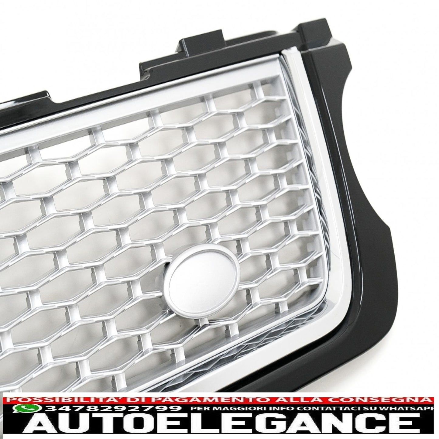 center grille suitable for land rover vogue l322 iii (2010-2012) black silver autobiography supercharged edition