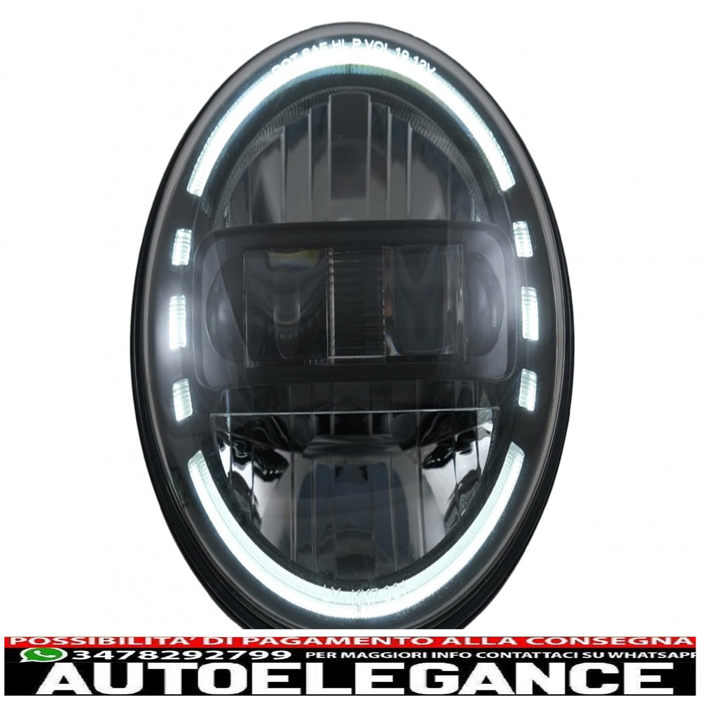 Fari a led Cree da 7 pollici angel eye halo drl adatto per Jeep Wrangler JK TJ LJ JL Land Rover Defender Mercedes W463