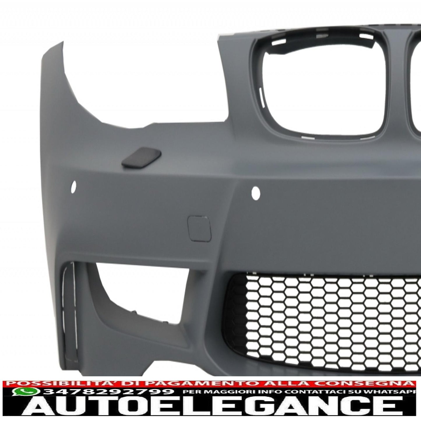 paraurti anteriore con minigonne laterali adatto per bmw serie 1 e87 (2004-2011) design da 1 m con presa d'aria