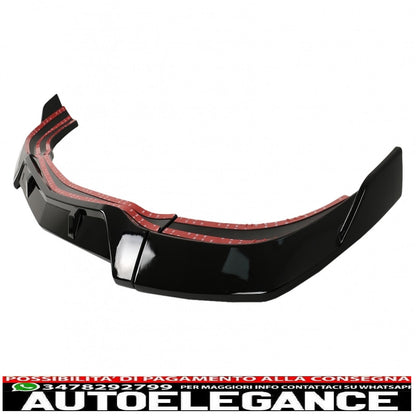 Front bumper lip suitable for mercedes c class w204 s204 c204 facelift (2011-2015) piano black