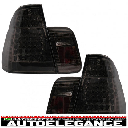 led rear lights suitable for bmw 3 series e46 limousine 4d (09.2001-03.2005) smoke