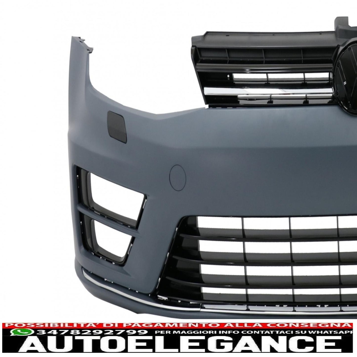 complete body kit + quad exhaust tips suitable for vw golf 7 vii 12+ r r20 look