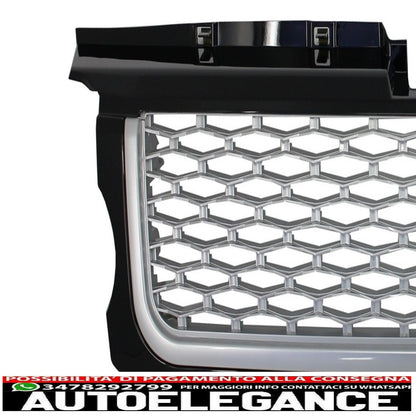 central grille and side vents group suitable for land rover sport l320 (2005-2008) autobiography look black silver edition