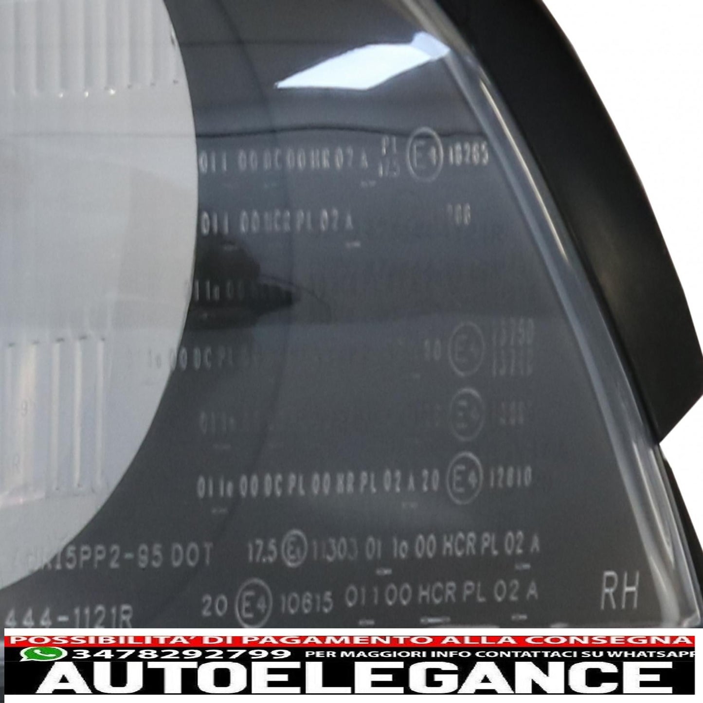 right side headlight lens smoke grey suitable for bmw 5 series e39 (1995-2000) 