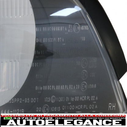 right side headlight lens smoke grey suitable for bmw 5 series e39 (1995-2000) 