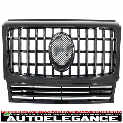 body kit with grille suitable for mercedes g-class w463 (2005-2012) gt-r panamericana design led bi-xenon headlights