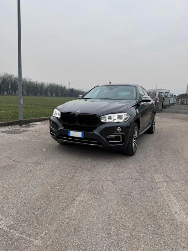 GRIGLIA ADATTA PER BMW X5 F15 X6 F16 2013-2018 DOPPIA FASCIA LOOK NERO LUCIDO
