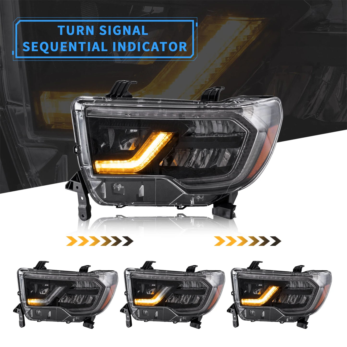 Fari Full LED per Toyota Tundra 2007-2013 Sequoia 2008-2017