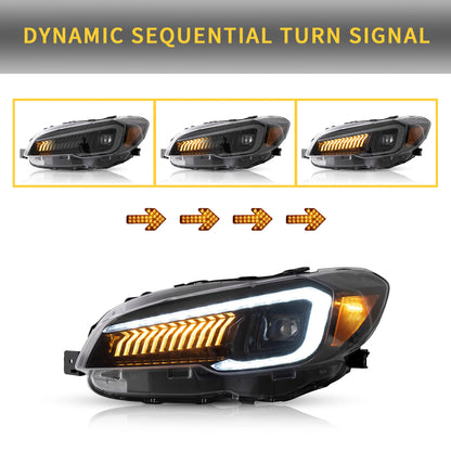 Fari per proiettori a LED per Subaru WRX 2015-2020 WRX STI 2015-2017 (non adatti a modelli WRX 18-21 con AFS/SRH)