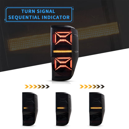 Luci posteriori a LED per Ford Ranger T6 2012-2018 (PX MKII, Base, XL, XLT, Limited) (non per modelli USA)