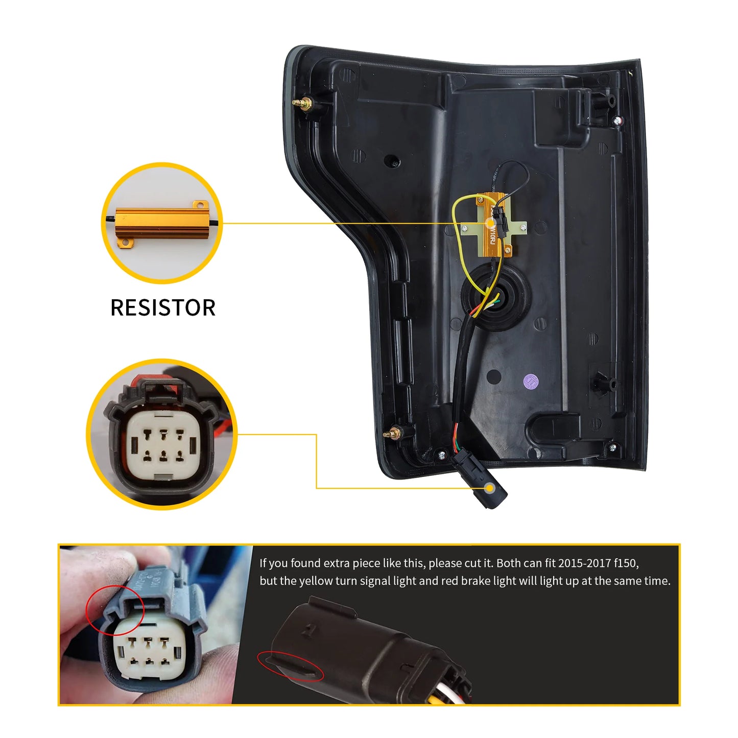 Fanali posteriori per Ford F150 2015-2020 con indicatore di direzione rosso【NON adatti per F150 Raptor】