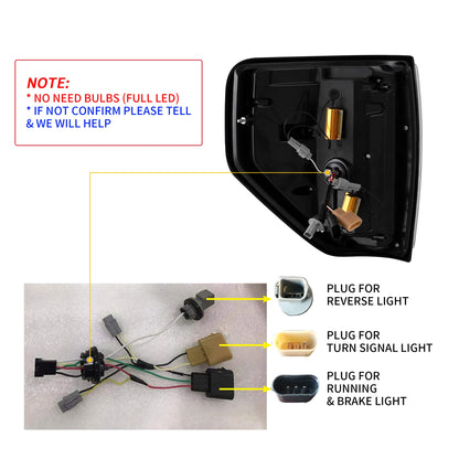 Fanali posteriori Full LED per Ford F150 2009-2014 con segnale di svolta sequenziale/rosso ambra
