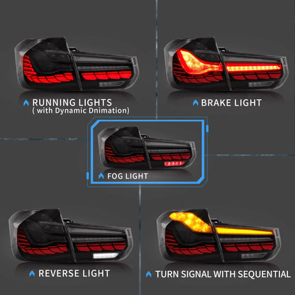 Fanali posteriori a LED completi adatti per BMW Serie 3 2012-2018