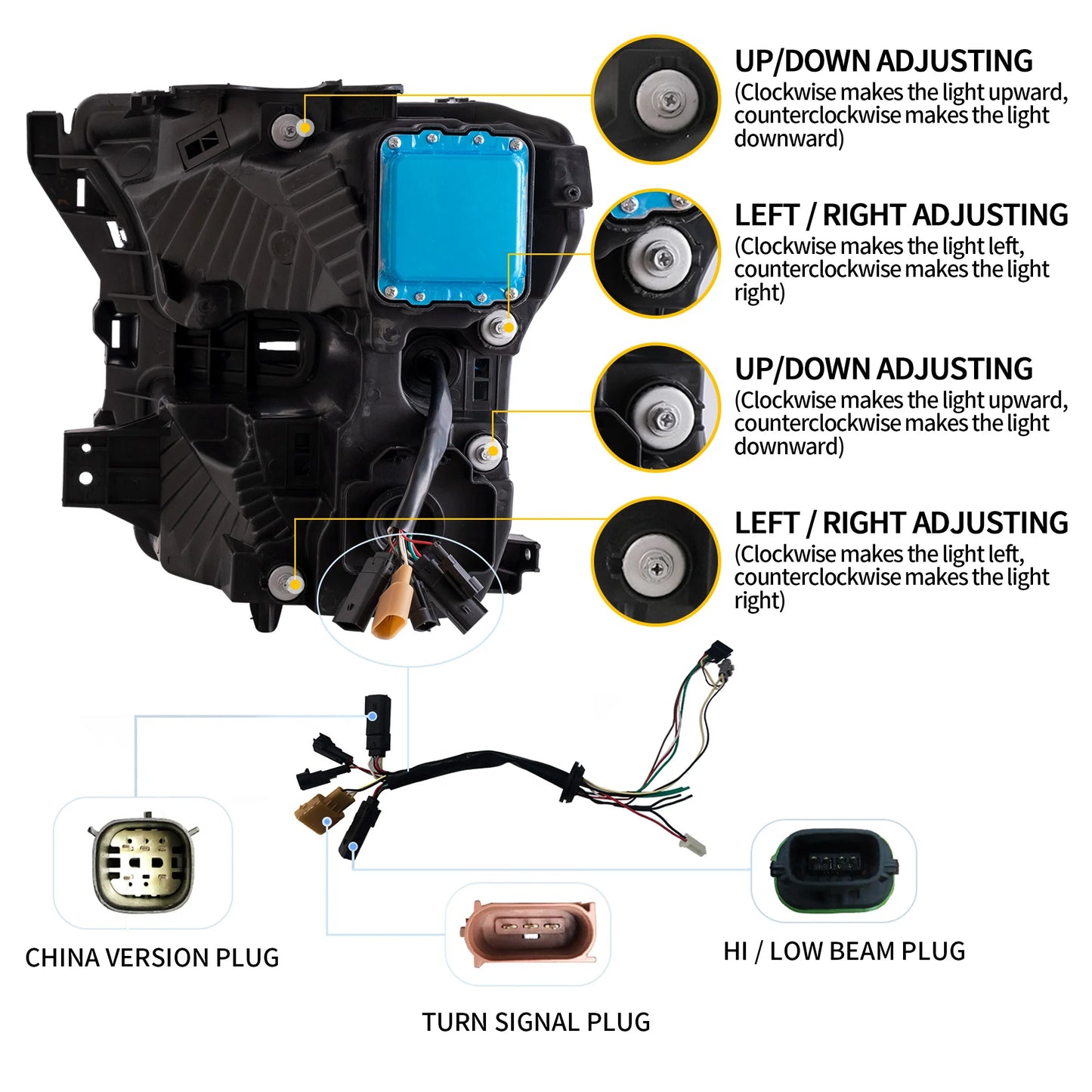 Fari per proiettori a LED per modelli alogeni FORD F150 2015-2017 (non adatti per Raptor)