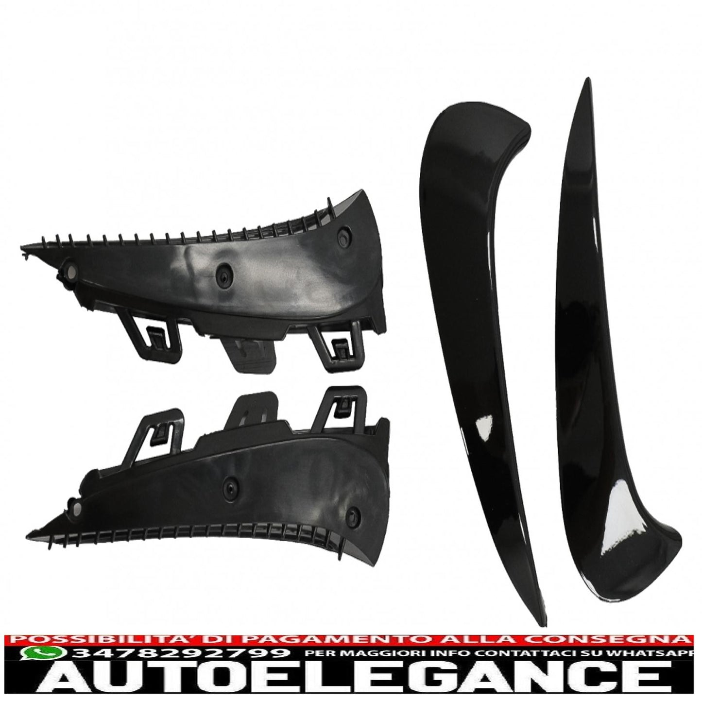 Alette aerodinamiche per paraurti posteriore, alette laterali flics, adatte per mercedes gla suv h247 (2020-up) sport line piano nero AUTOELEGANCERICAMBI