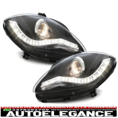 Dayline headlights suitable for Seat Leon 09+ black 