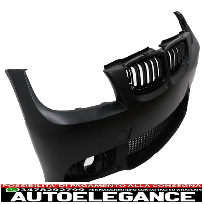 Paraurti anteriore con griglie a doppio rene adatto per bmw serie 3 e90 e91 lci (2008-2011) berlina touring m3 design