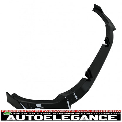 Front bumper additional spoiler suitable for Audi A5 F5 Facelift S-Line (2020-up) Piano Black
