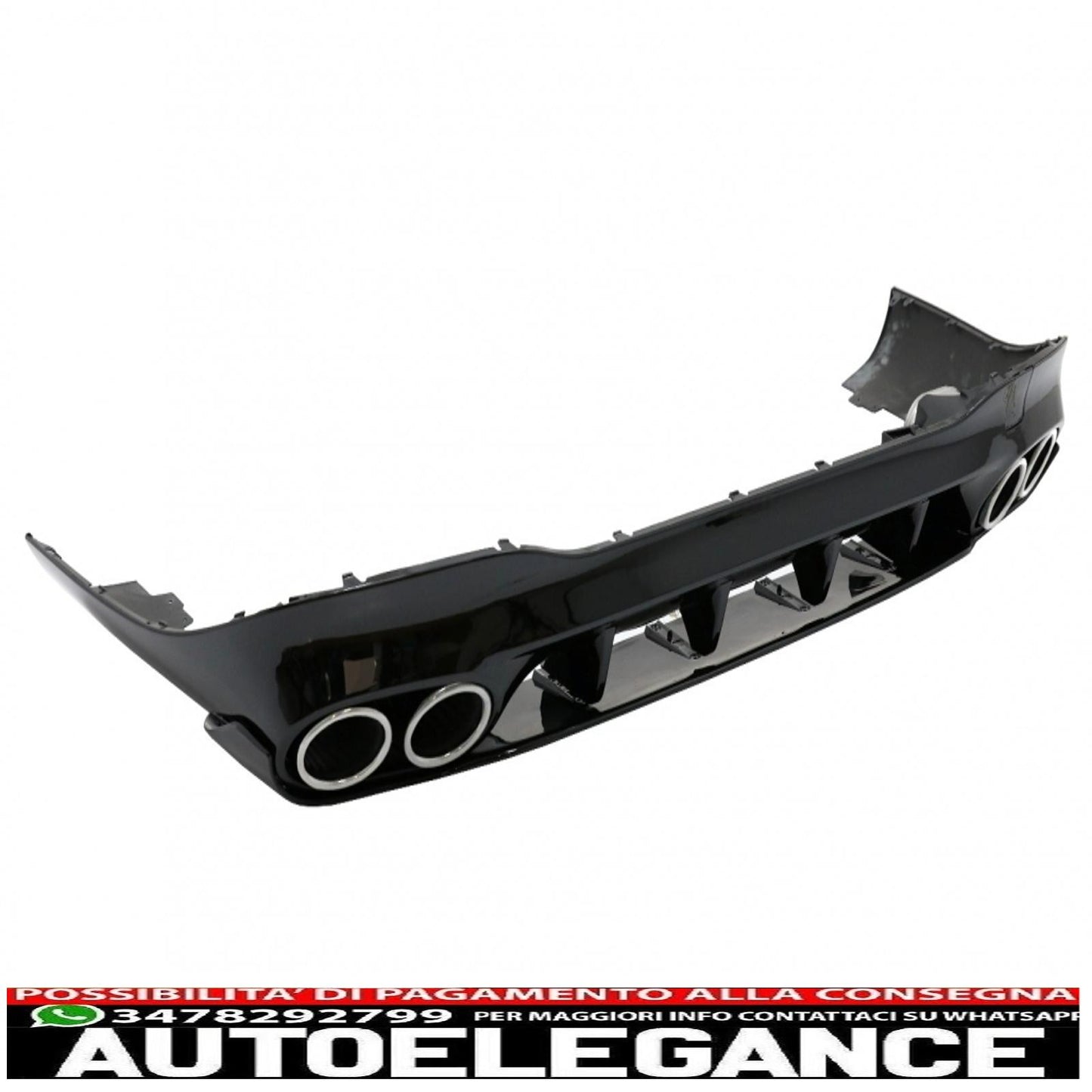 Rear diffuser and chrome tailpipes suitable for mercedes cla x118 shooting Brake c118 coupe sport line (2019-up) cla45s design aerodynamic package